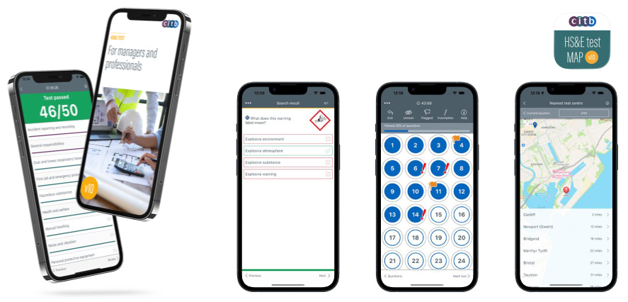 CITB HS&E Management & Professionals test mobile apps for iOS and Android