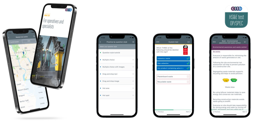 CITB HS&E Operatives & Specialists test mobile apps for iOS and Android